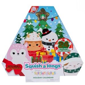 Squish-a-longs Holiday Calendar with 24 Mini Squishmallows- Limited Edition- NEW